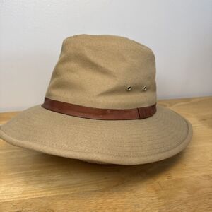 Vintage Orvis Fishing Hat Vented Heavy Canvas Medium Outdoor